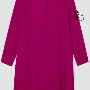 EILEEN FISHER 100% silk sheer shirt